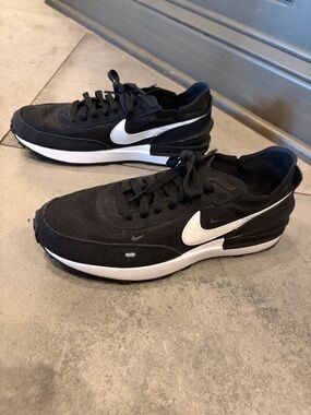 Nike Black and White Women's Waffle One Sneakers